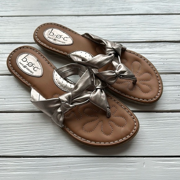 B.O.C Double Knot Pewter Metallic Sandal size 9 - Picture 2 of 6